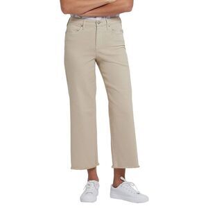 NYDJ Cropped Straight-Leg Jeans in Beige